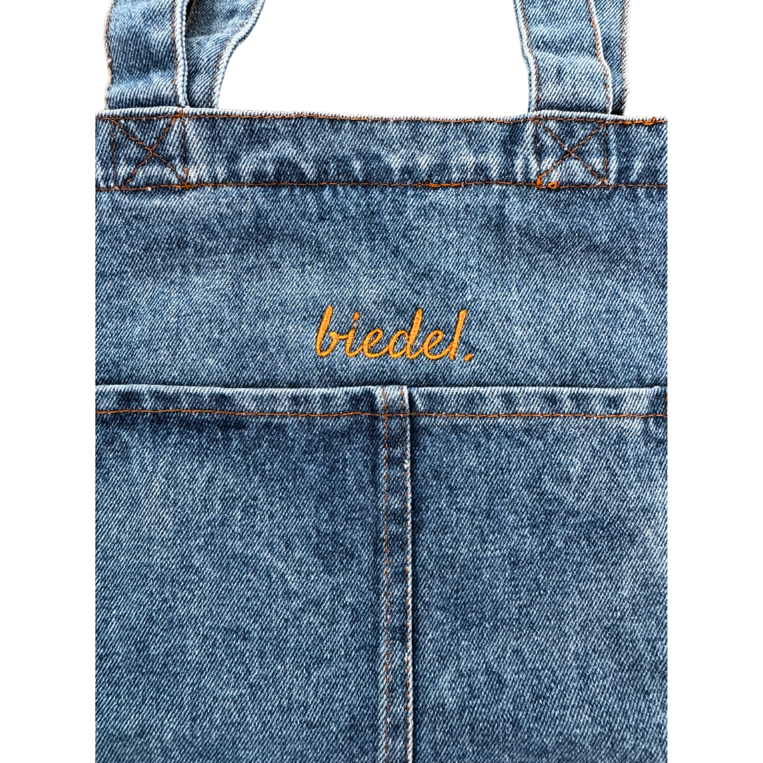 Jeansbeutel - "biedel."